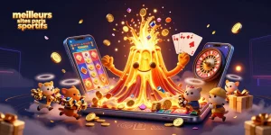 Explorez les meilleurs sites de paris sportifs avec une scène dynamique de jeux et des trésors captivants.
