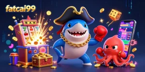 Join fatcai99 for an exciting jackpot adventure with thrilling casino elements in a vibrant scene