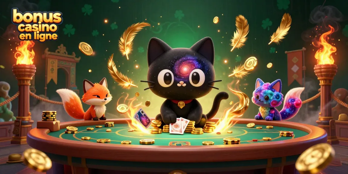 Les jeux captivants de bonus casino en ligne s'animent avec un chat galactique et un renard nébuleux.
