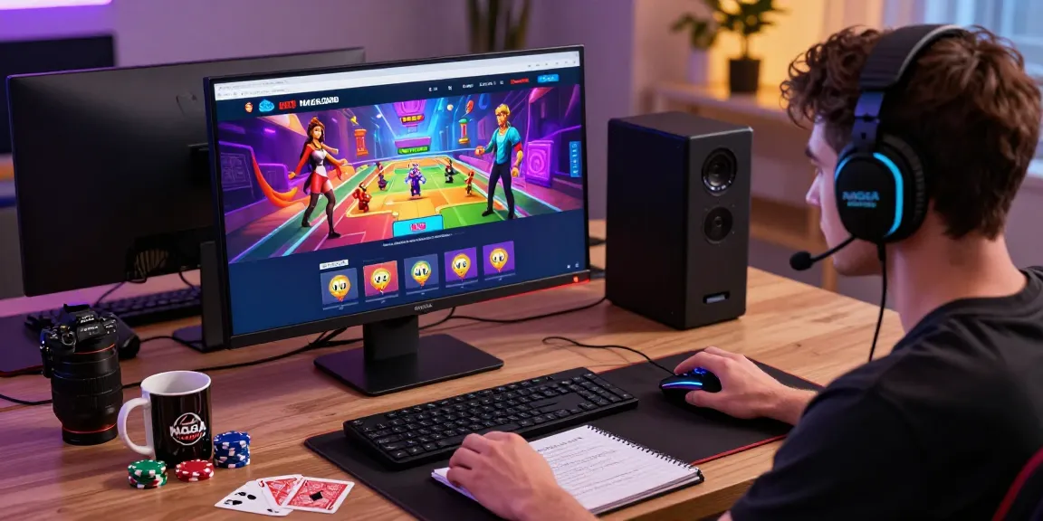 NAGA2000 user engaging with online iGaming platform on a modern desktop setup