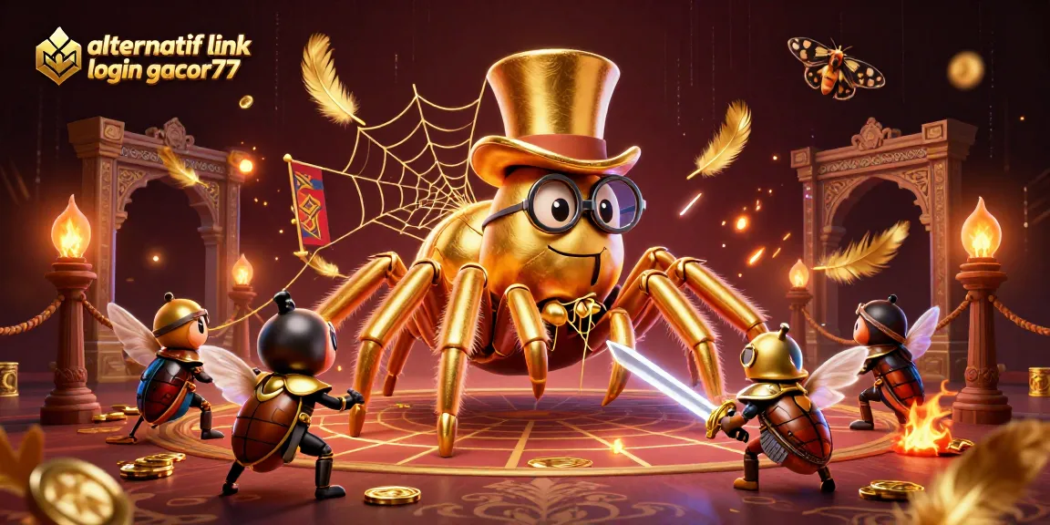 Bet on your luck with alternatif link login gacor77 in this vibrant casino-themed scene